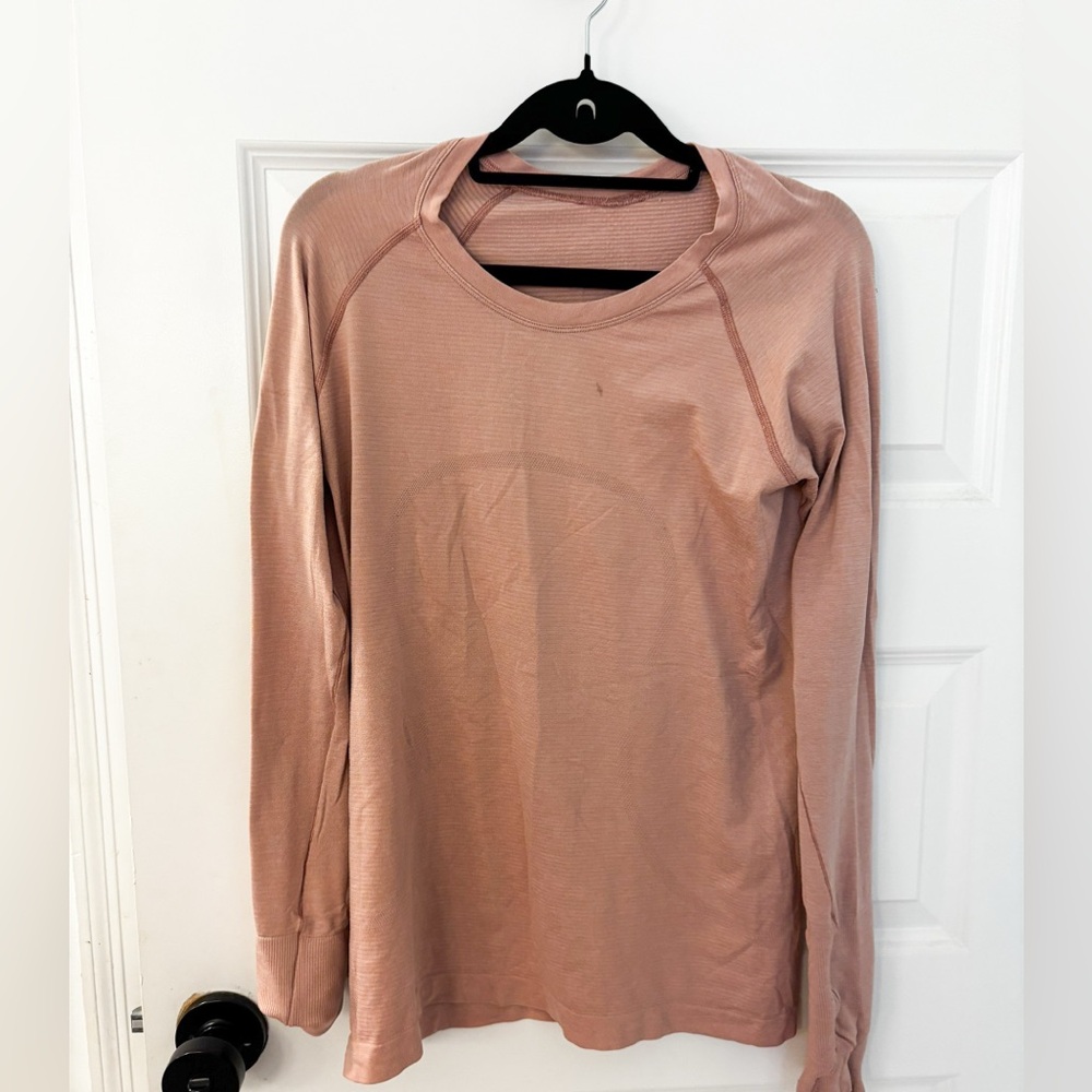 Size 8, Light Pink, Lululemon Long sleeve